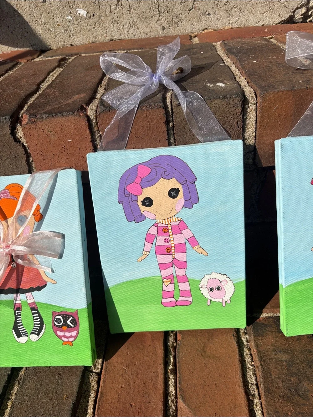 Lalaloopsy Kids Decor 3 Piece Canvas w Bows